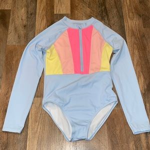 Gymboree girls swimsuit, light blue size medium 7-8